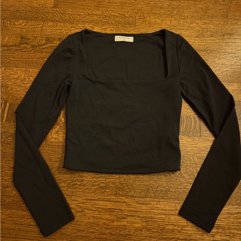 Aritzia Babaton Black Square Neck Tank